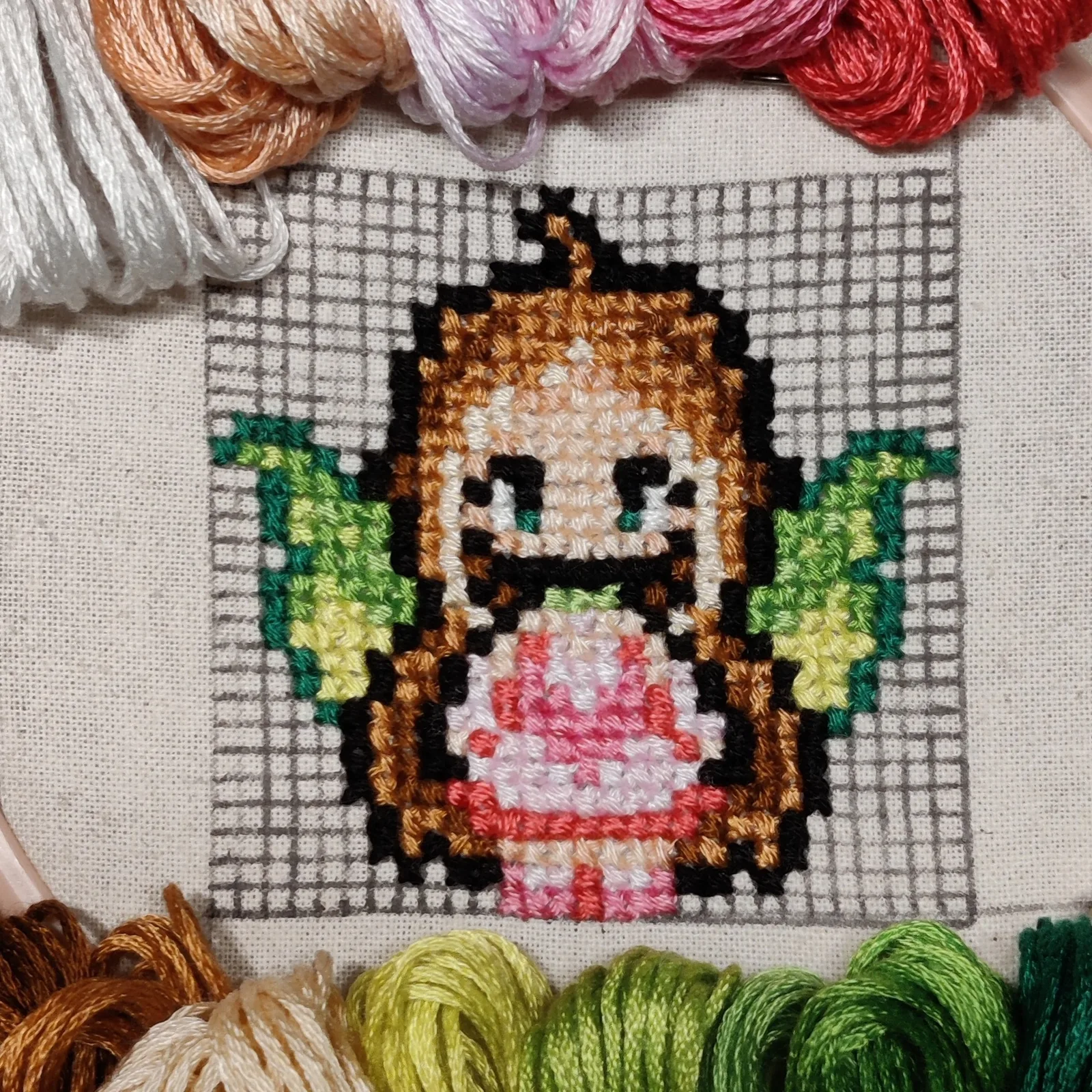 Cross-stitched Flora โ photo 2 of 2