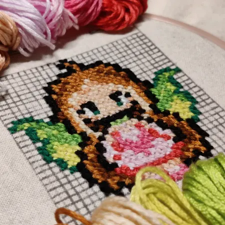 Cross-stitched Flora