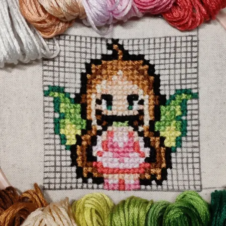 Cross-stitched Flora